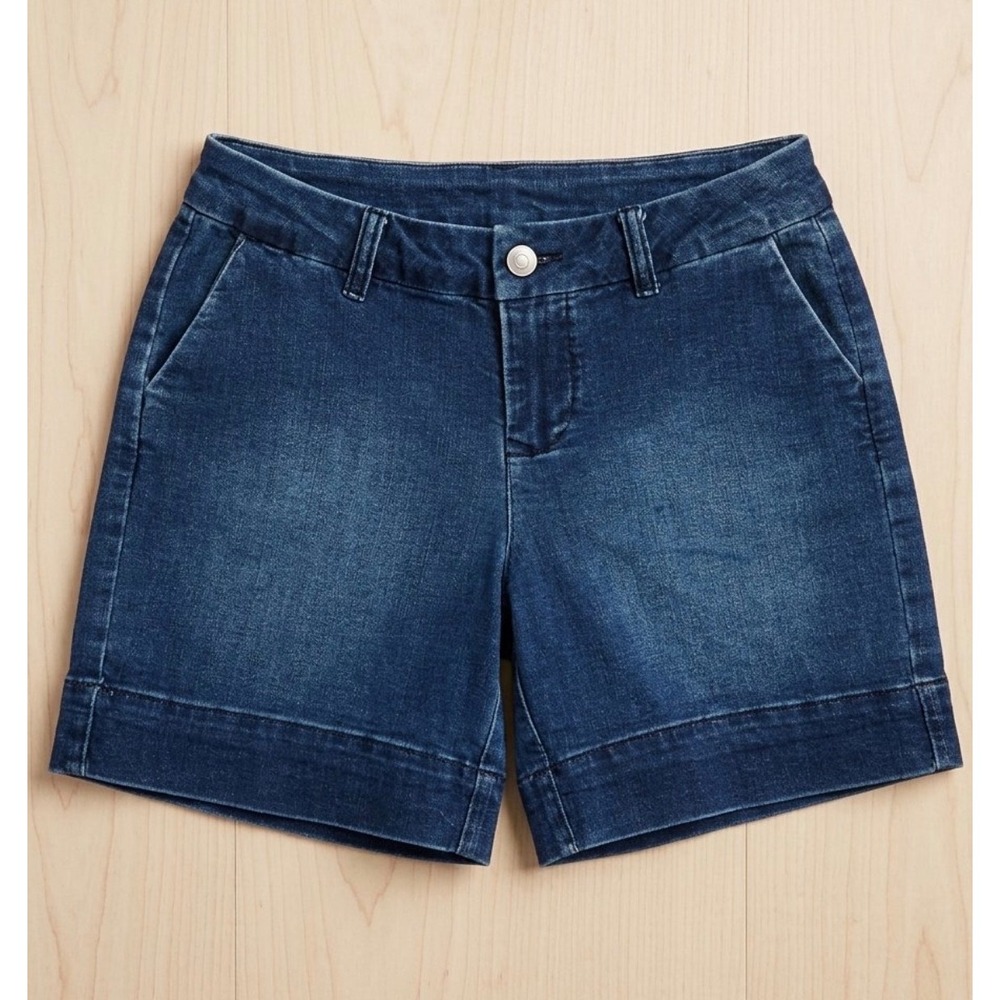 Maurices Dark Blue Denim Shorts with Belt Loops
